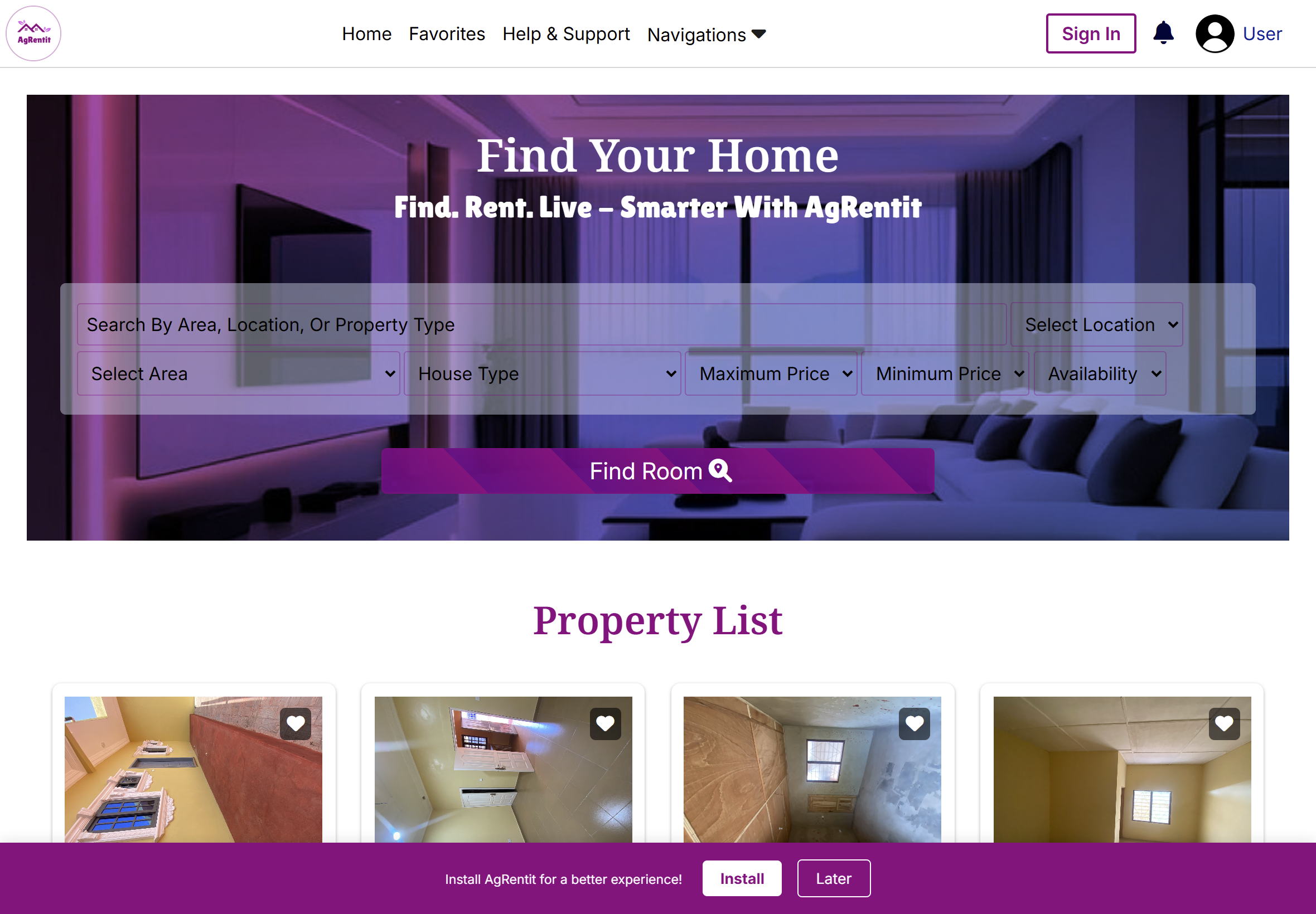 Rent dashboard